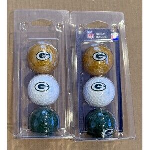 2-Packs of 3 Regulation Size Golf Balls Ea. Pkg. * NFL Green Bay Packers * NEW